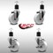 Service Caster 4'' SS Nylon Wheel Swivel 1-7/8'' Expanding Stem Caster Set 2 Brakes, 4PK SCC-SSEX20S414-NYS-2-TLB-2-178 - alternate 3